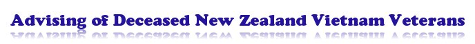 New Zealand deceased Vietnam veteran advisor